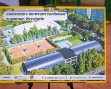 <p>Wizualizacja nowej hali tenisowej przy ul. Lubińskiej 53</p>