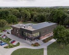 <p>Wizualizacja nowego budynku zaplecza na stadionie Zakrz&oacute;w</p>
