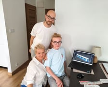Jan Mizgalski z mamą Małgorzatą i tatą Piotrem