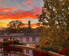 Różowe niebo nad Wrocławiem