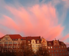 różowe niebo nad Wrocławiem