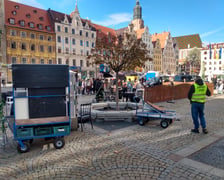 Nagrywanie scen do filmu - Orzeł, w Rynku we Wrocławiu.