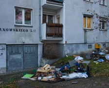 Miejsce pożaru przy ul. Ulanowskiego we Wrocławiu