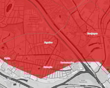 <p>Na zdjeciu mapy wydanych przez IMGW ostrzeżeń hydrologicznych dla wrocławskich osiedli.&nbsp;</p>