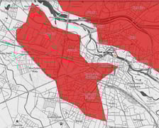 <p>Na zdjeciu mapy wydanych przez IMGW ostrzeżeń hydrologicznych dla wrocławskich osiedli.&nbsp;</p>