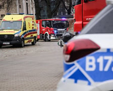 Na zdjęciu akcja poszukiwawcza w okolicach mostu Sikorskiego