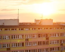 Panorama Wrocławia. Zdjęcie z 13 piętra budynku w centrum miasta.