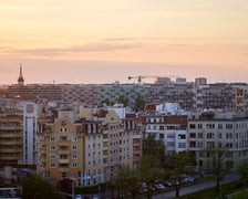 Panorama Wrocławia. Zdjęcie z 13 piętra budynku w centrum miasta.