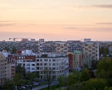 Panorama Wrocławia. Zdjęcie z 13 piętra budynku w centrum miasta.