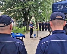 Uroczystość wmurowani aktu erekcyjnego pod budowę posterunku polcji w Domaniowie