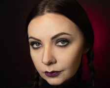 <p>Halloweenowa charakteryzacja Małgorzaty Lewandowskiej-Serkowskiej</p>
