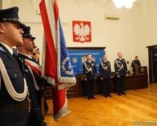 Uroczystość powierzenia obowiązków na stanowisku Komendanta Wojewódzkiego Policji nadinsp. Pawłowi Półtorzyckiemu oraz pożegnanie ze sztandarem dotychczasowego szefa dolnośląskich policjantów nadinsp. Dariusza Wesołowskiego.