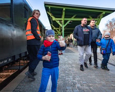 Wystawa taboru kolejowego na stacji Wrocław Leśnica zorganizowana przez Klub Sympatyków Kolei we Wrocławiu
