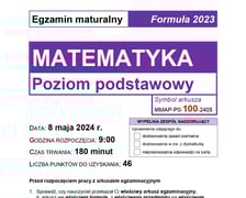 Formuła 2023, matura z matematyki