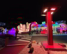 Świetlna instalacja na Gaju