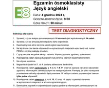 Arkusz: próbny egzamin ósmoklasisty 2024/2025 z CKE - język angielski, 4 grudnia 2024