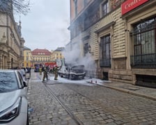<p>Pożar samochodu dostawczego na ul. Gepperta we Wrocławiu</p>