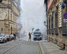 <p>Pożar samochodu dostawczego na ul. Gepperta we Wrocławiu</p>