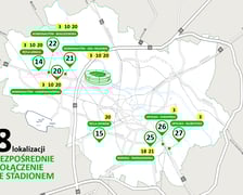 Parkingi P&R z przesiadką do tramwajów na stadion