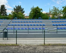 Wyremontowana trybuna na stadionie MCS "Sztabowa". Wrocław, 12.05.2025
