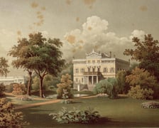 <p>Pałac w Mokrzeszowie Dolnym. Litografia powstała w latach 1862-1863.</p>
