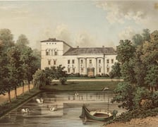 <p>Pałac w Tyńcu nad Ślęzą. Litografia powstała w latach 1862-1863.</p>