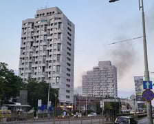 Akcja gaszenia pożaru na pl. Grunwaldzkim