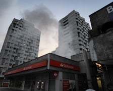 Akcja gaszenia pożaru na pl. Grunwaldzkim