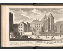 <p>Brama Świdnicka (z lewej) około roku 1730.</p>