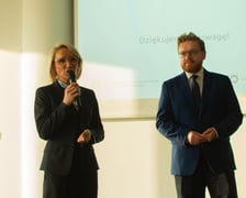 Spotkanie wiceministra cyfryzacji Dariusza Standerskiego z samorządowcami Aglomeracji Wrocławskiej. Poslanka Anna Sobolak, wiceminister Dariusz Standerski,