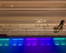 <p>Podświetlone Mosty Uniwersyteckie. Widok po zmroku. Wrocław, 28.02.2026</p>