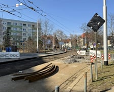 <p>Remont torowiska na ulicy Glinianej w rejonie skrzyżowania z Ł&oacute;dzką&nbsp;</p>