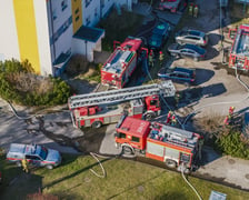 Pożar magazynu  na terenie Wojewódzkiego Szpitala Specjalistycznego we Wrocławiu przy ulicy Kamieńskiego