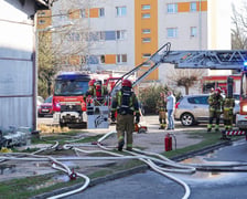 Pożar magazynu  na terenie Wojewódzkiego Szpitala Specjalistycznego we Wrocławiu przy ulicy Kamieńskiego