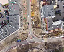 Przebudowa ulicy Dubois (na zdjęciu z 31 marca) to jeden z elementów budowy węzła przesiadkowego Drobnera-Dubois