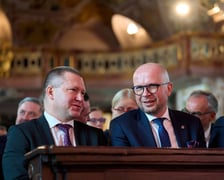 Radosław Sikorski, wicepremier, minister spraw zagranicznych na otwarciu East West Forum w Auli Leopoldina.