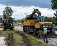 <p>Prace remontowe na skrzyżowaniu Traugutta i Krasińskiego, 13.06.2026</p>