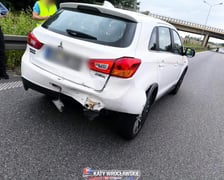 Zderzenie samochodów na A4