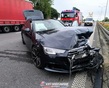 Zderzenie samochodów na A4