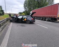 Zderzenie samochodów na A4