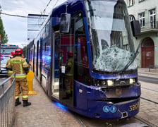 Wypadek dwóch tramwajów na skrzyżowaniu Małachowskiego z Pułaskiego - 7 lipca 2027 r.