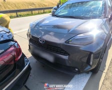 Zderzenie trzech aut osobowych na A4