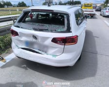 Karambol na A4. Do zderzenia doszło przy zjeździe z węzła Kostomłoty, 21.07.2026