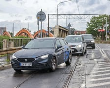 Zdjęcia ulicy Trzebnickiej oraz trasy objazdu wykonane w poniedziałkowy poranek 27 lipca