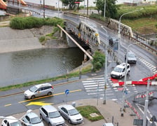 Zdjęcia ulicy Trzebnickiej oraz trasy objazdu wykonane w poniedziałkowy poranek 27 lipca
