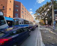 tramwaj wykolejony na pl. Legionów