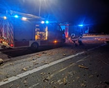 Wypadek na S8 z udziałem dwóch ciężarówek