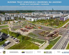 <p>Wizualicacja trasy komunikacji zbiorowej na Jagodno</p>