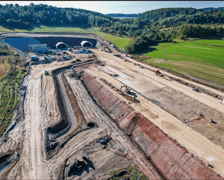 Prace na budowie tuneli na trasie S3 z Wrocławia do Pragi