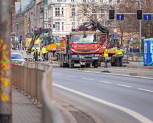 <p>Remont torowiska na ul. Kołłątaja we Wrocławiu, 01.02.2025</p>
